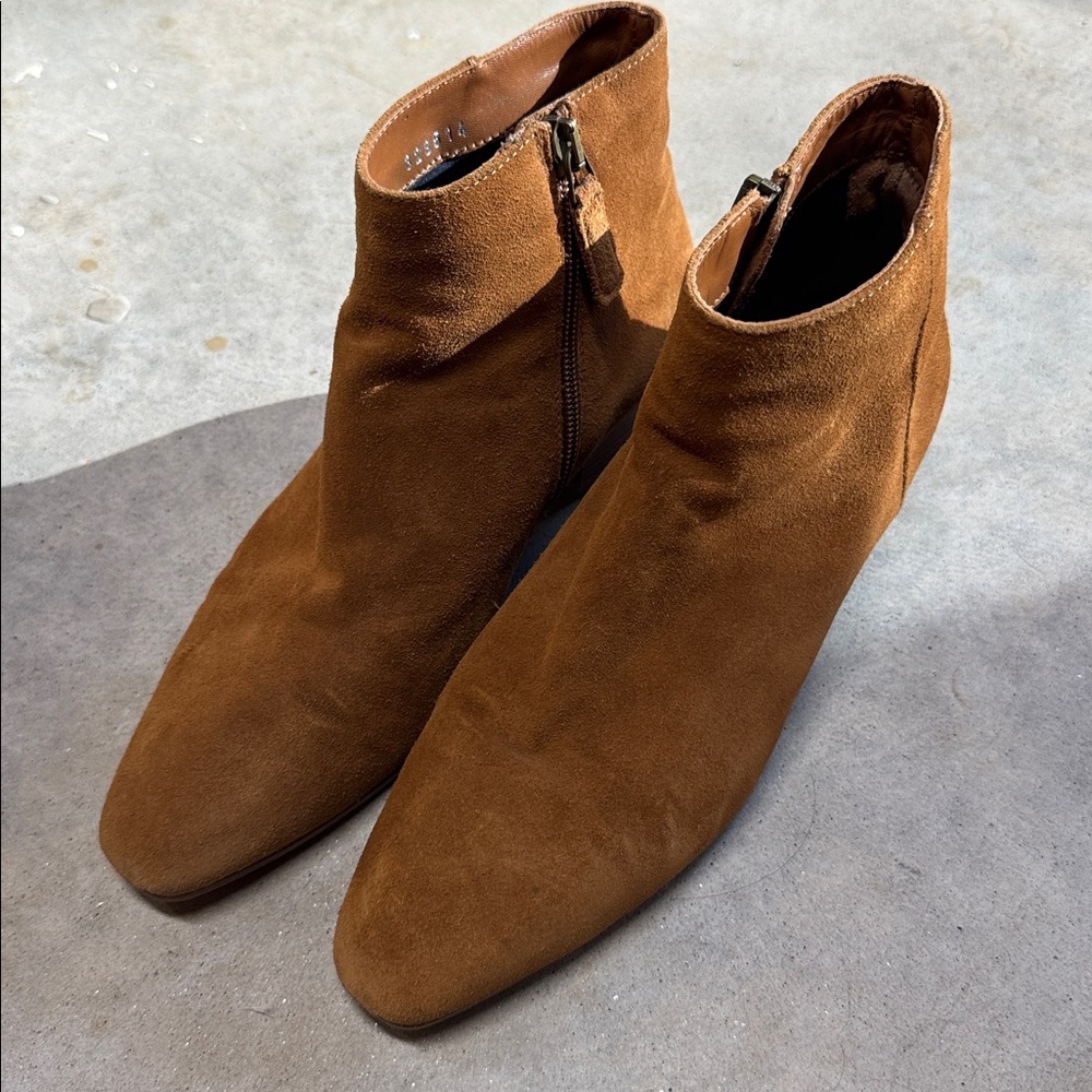 Aquatalia Tan Leather Ankle Boots